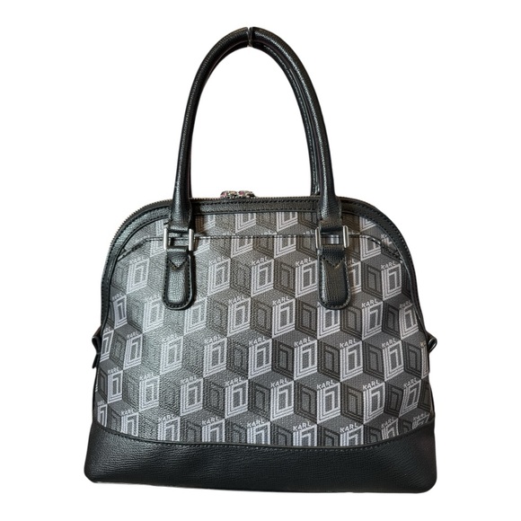 Karl Lagerfeld Simone Monogram Satchel Like New! - Picture 3 of 17